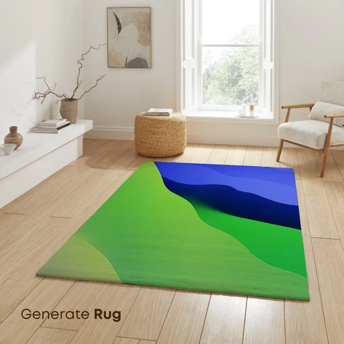 Abstract Horizon: Blue-Green Gradient Waves - Image 6