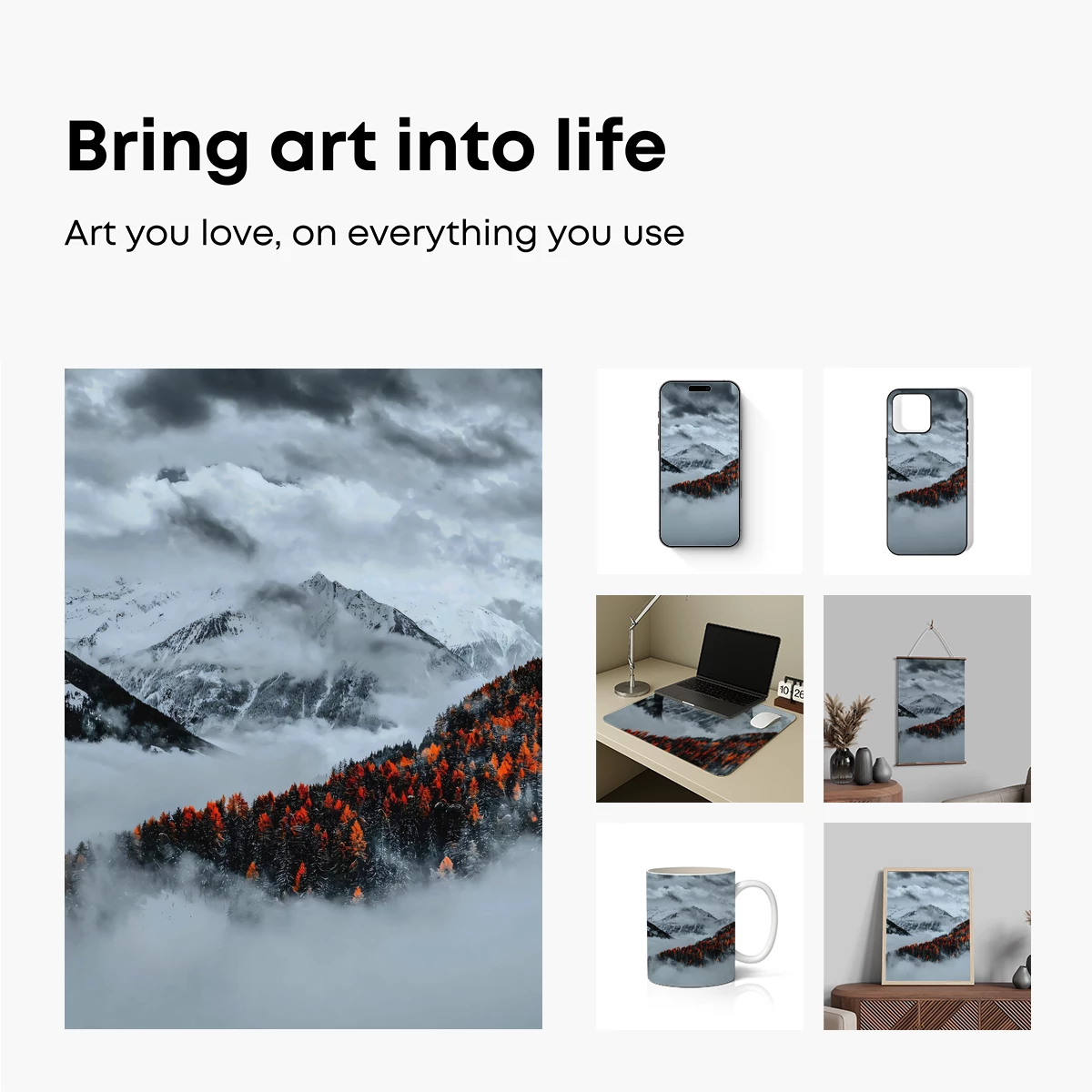 Autumn Peaks: Misty Mountains and Golden Forests - Image 2