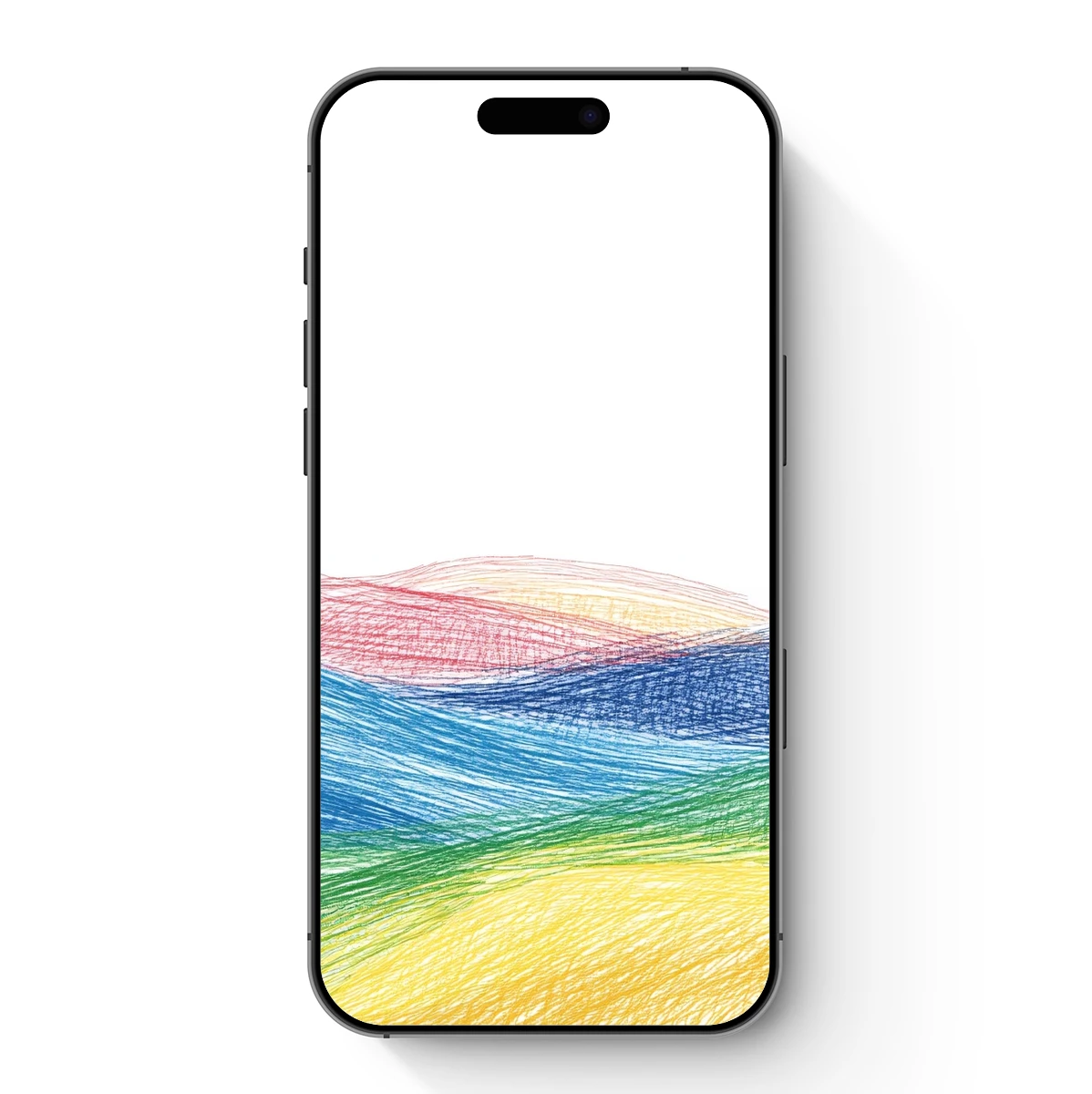 Abstract Horizon Layers: Colorful Line Art Landscape