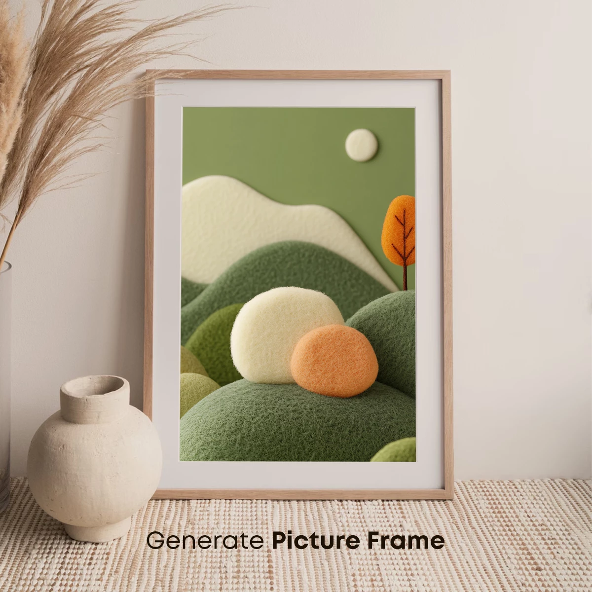 Felted Landscape: Whimsical Hills and Trees - Image 7