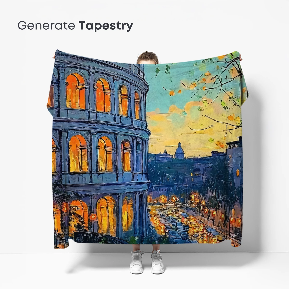 Colosseum Twilight Glow: A Painterly Urban Symphony - Image 5