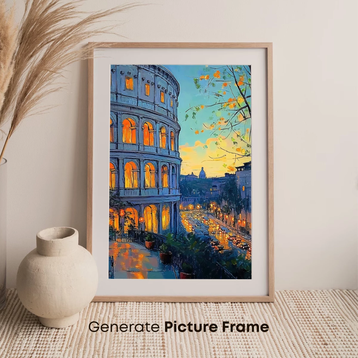 Colosseum Twilight Glow: A Painterly Urban Symphony - Image 7