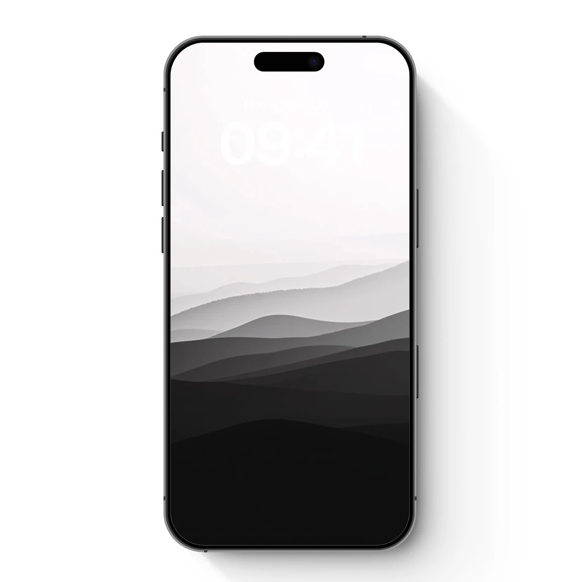 Ethereal Mountain Layers: A Monochrome Odyssey