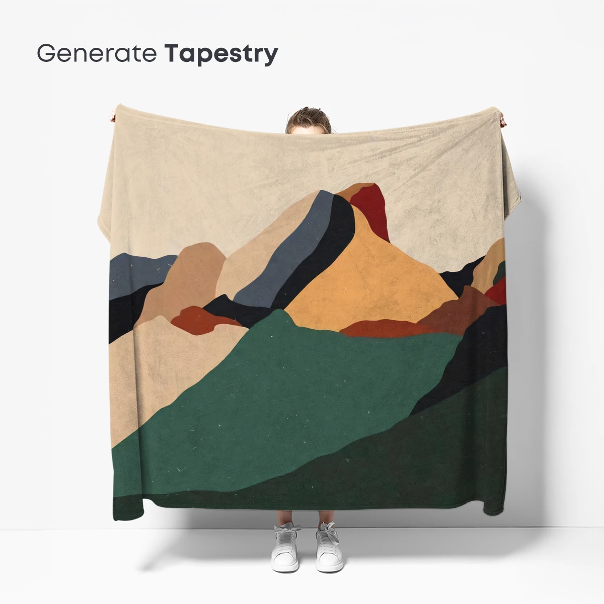 Abstract Mountain Symphony in Earth Tones - Image 5