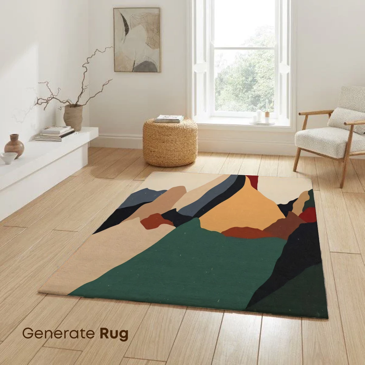 Abstract Mountain Symphony in Earth Tones - Image 6