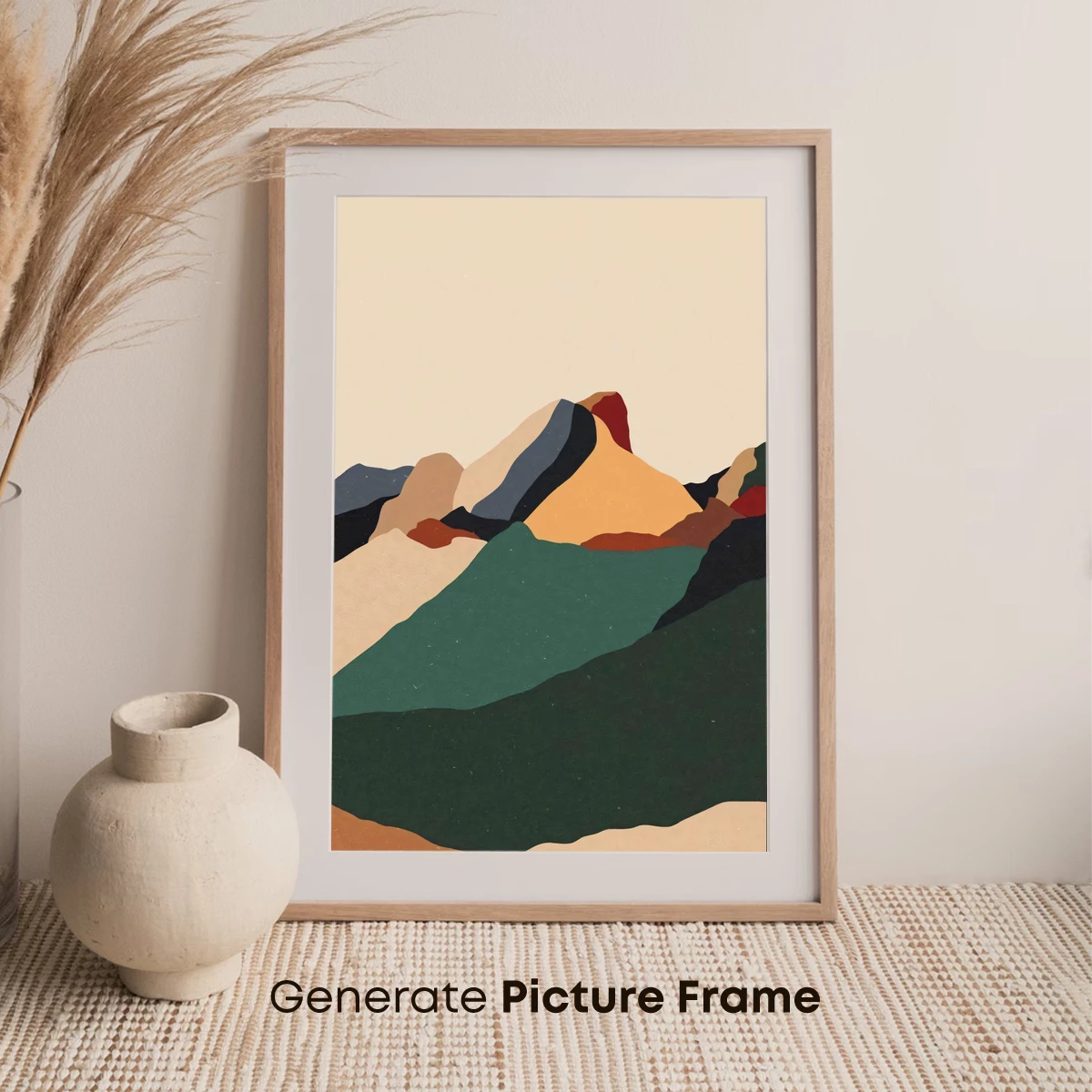 Abstract Mountain Symphony in Earth Tones - Image 7