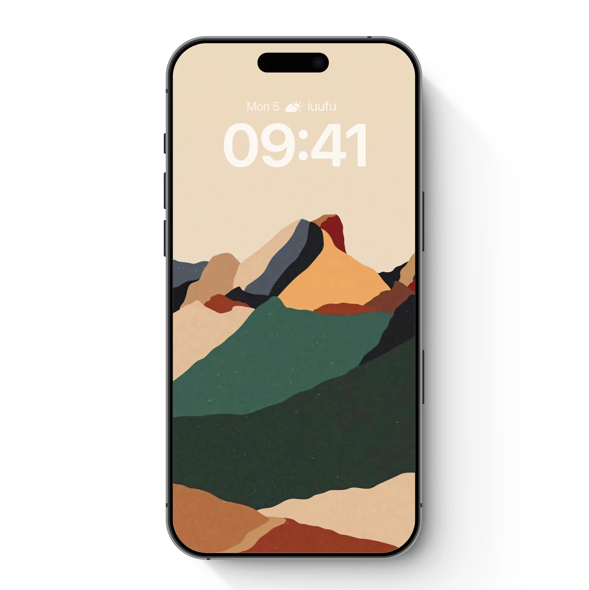 Abstract Mountain Symphony in Earth Tones