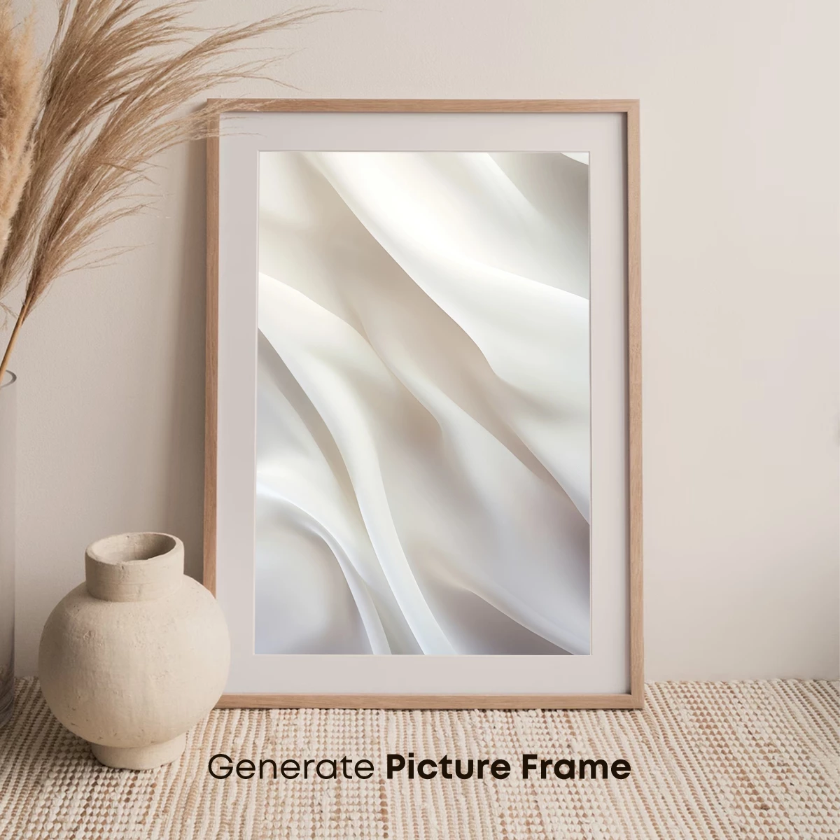 Elegant Silk Drapery: Soft Waves of Purity - Image 7