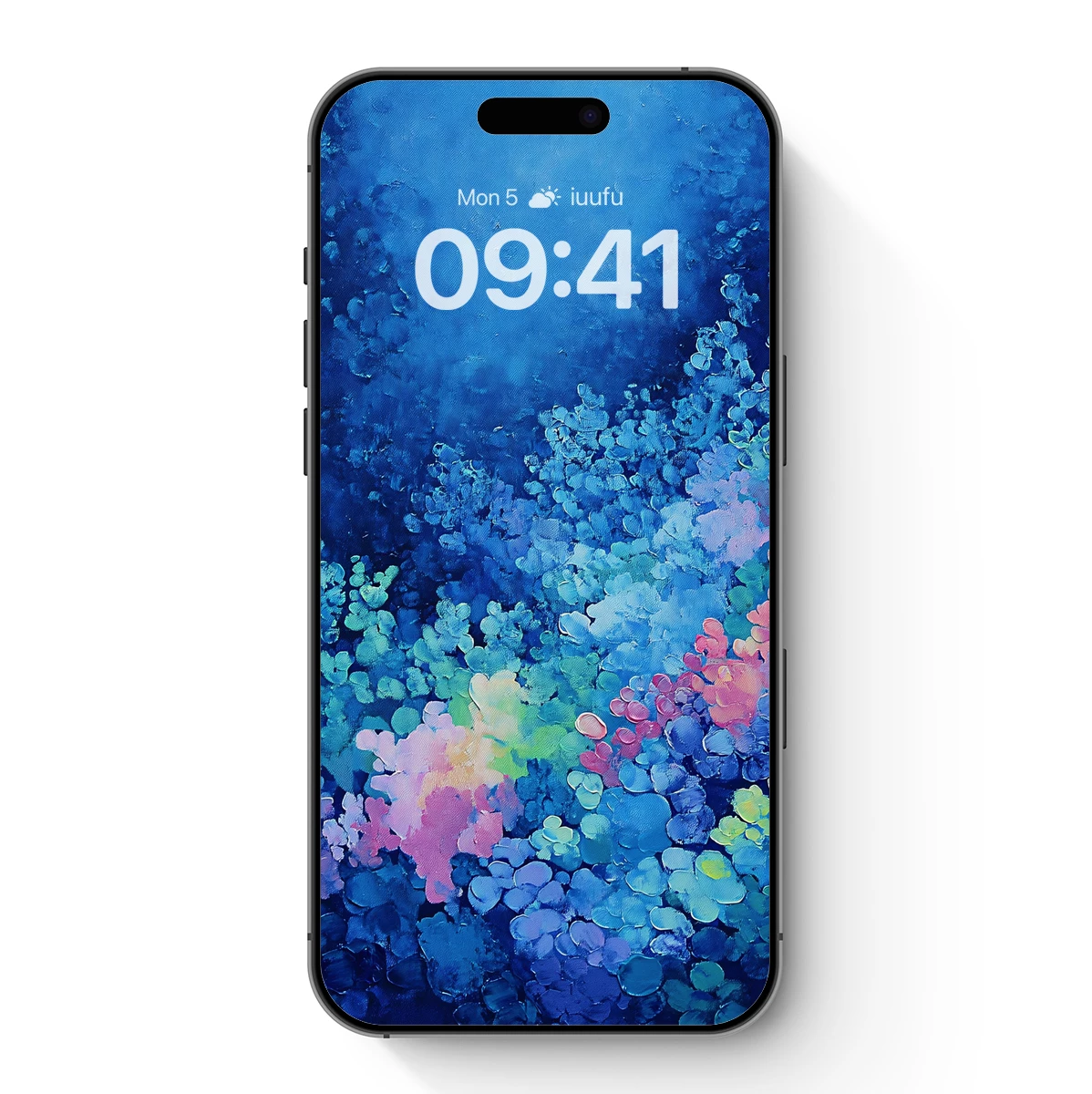 Blue Abyss Bloom: Abstract Floral Depth