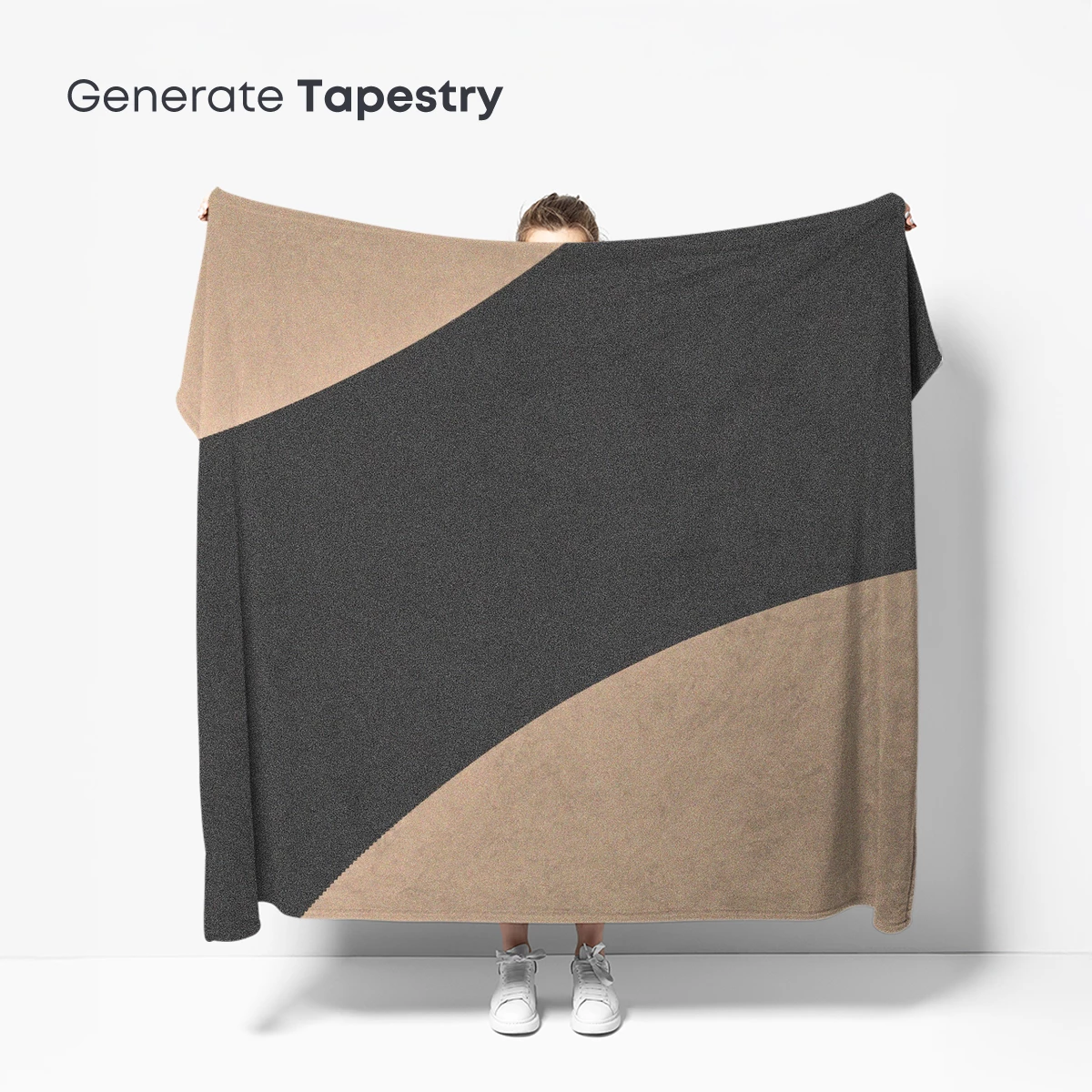 Abstract Elegance: Beige and Gray Harmony - Image 5