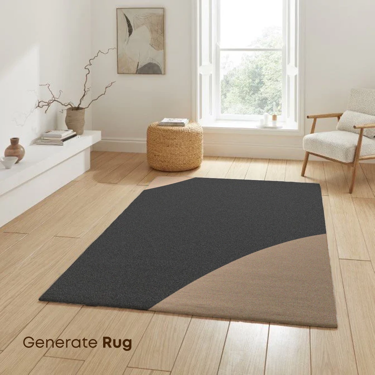 Abstract Elegance: Beige and Gray Harmony - Image 6