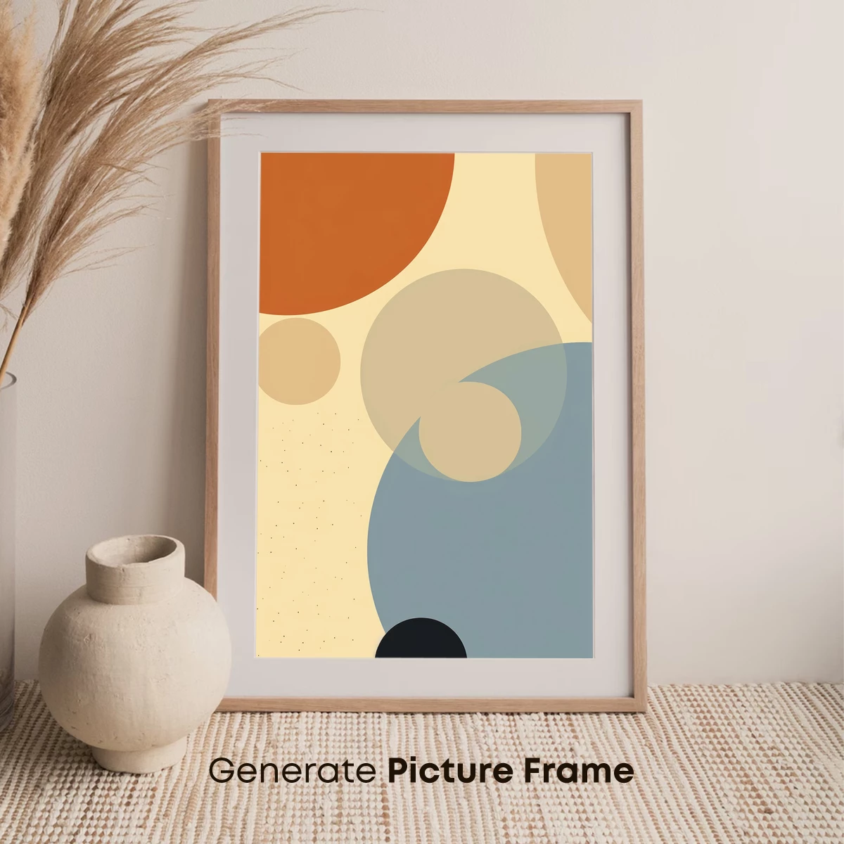 Abstract Harmony: Geometric Circles in Soft Tones - Image 7