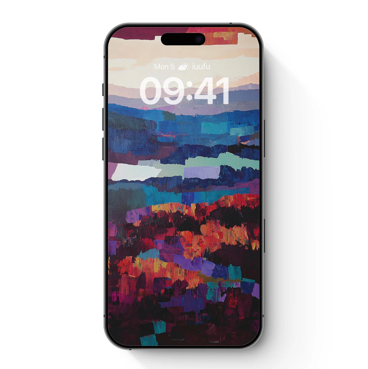 Abstract Mountain Symphony: Colorful Layers