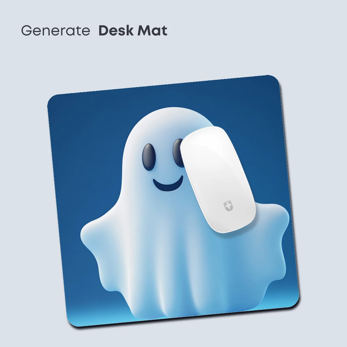 Cheerful Ghost in Blue: Whimsical 3D Art - Image 4
