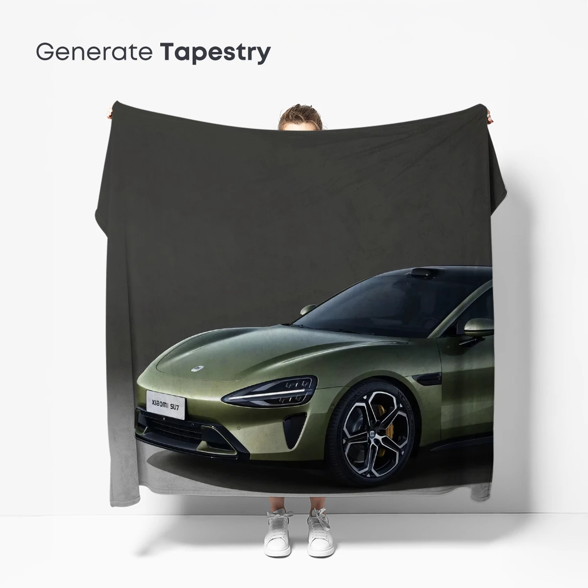 Elegant Green Sports Car in Minimalist Studio - Image 5