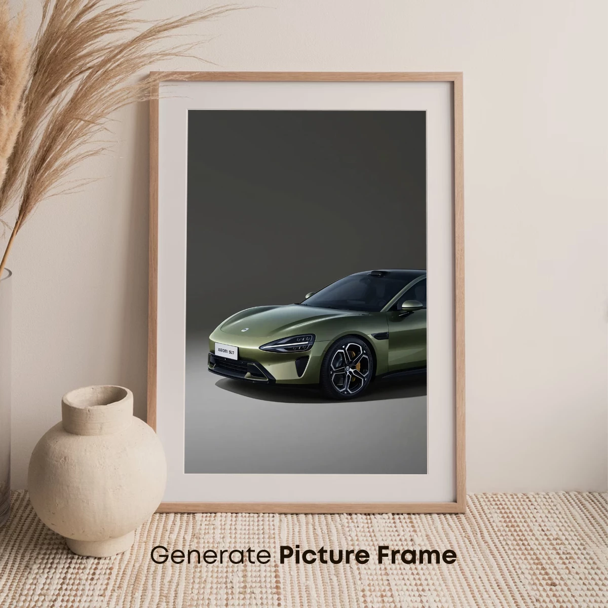 Elegant Green Sports Car in Minimalist Studio - Image 7