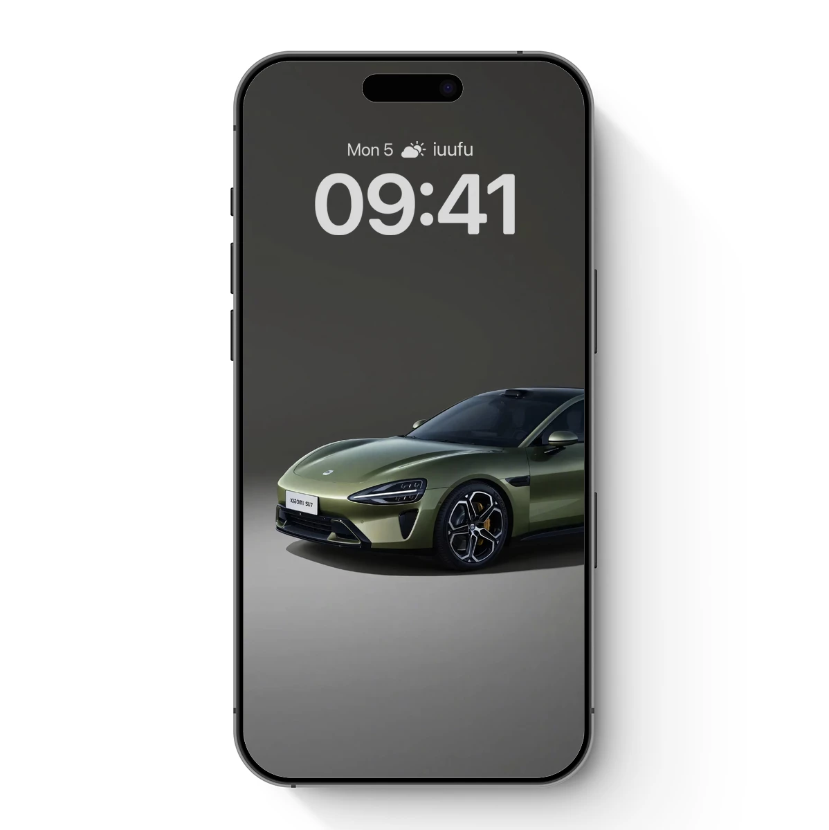 Elegant Green Sports Car in Minimalist Studio