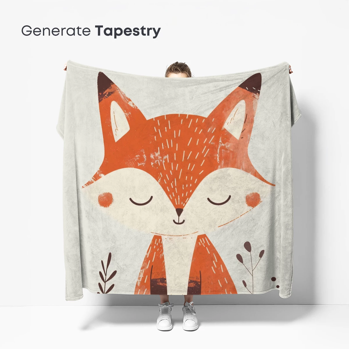 Cozy Fox Embrace: Whimsical Illustration Art - Image 5