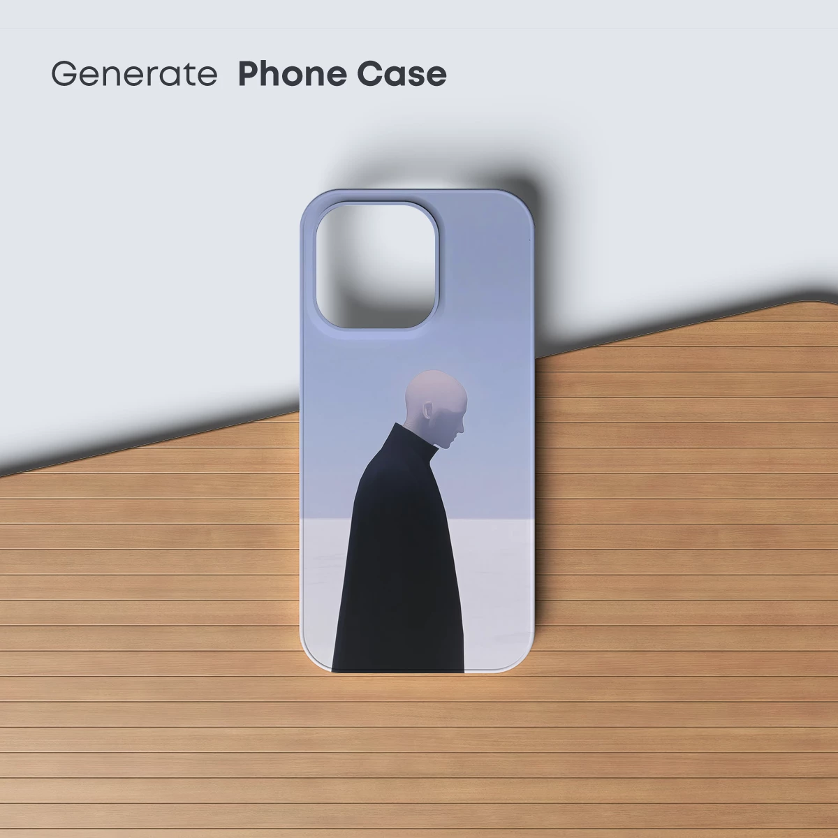 Eternal Solitude: Cloaked Figure in Vast White - Image 3