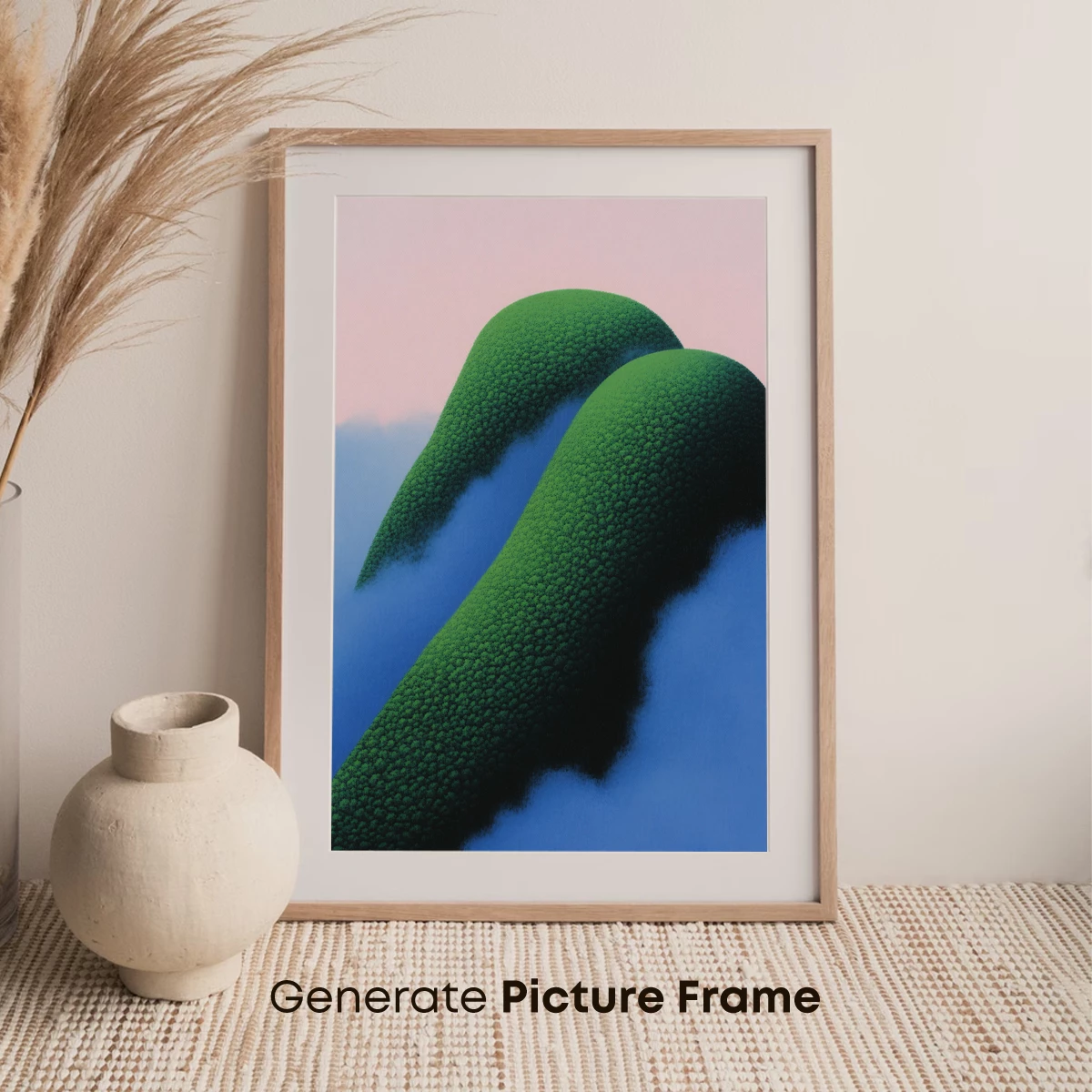 Emerald Waves: Textured Mountains in Dreamy Hues - Image 7