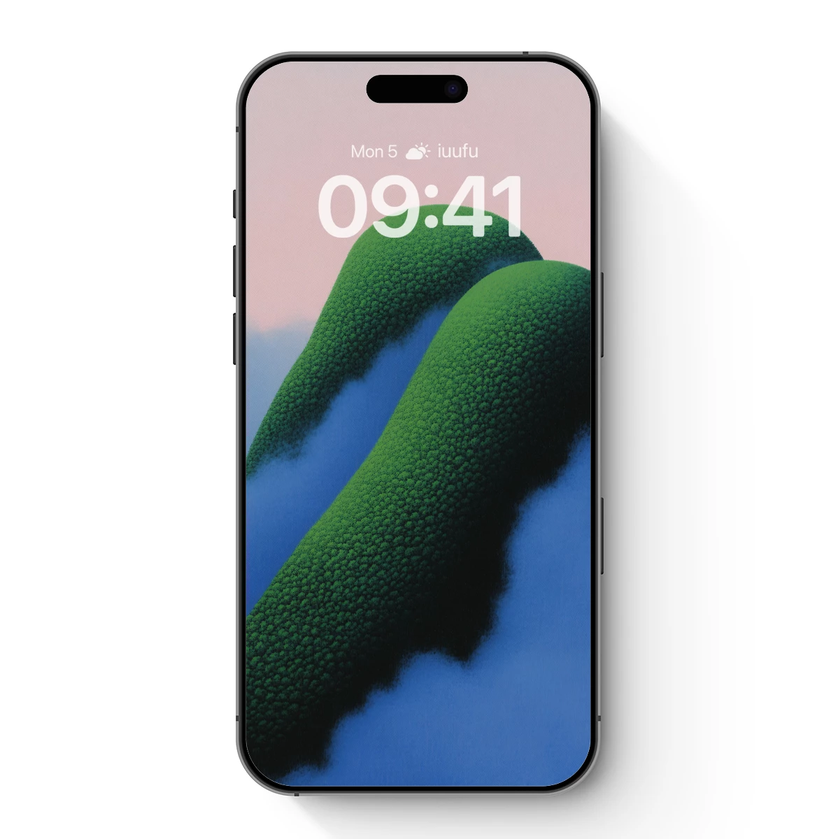 Emerald Waves: Textured Mountains in Dreamy Hues