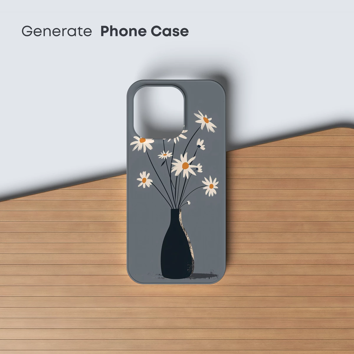 Elegant Daisies in Midnight Vase - Image 3