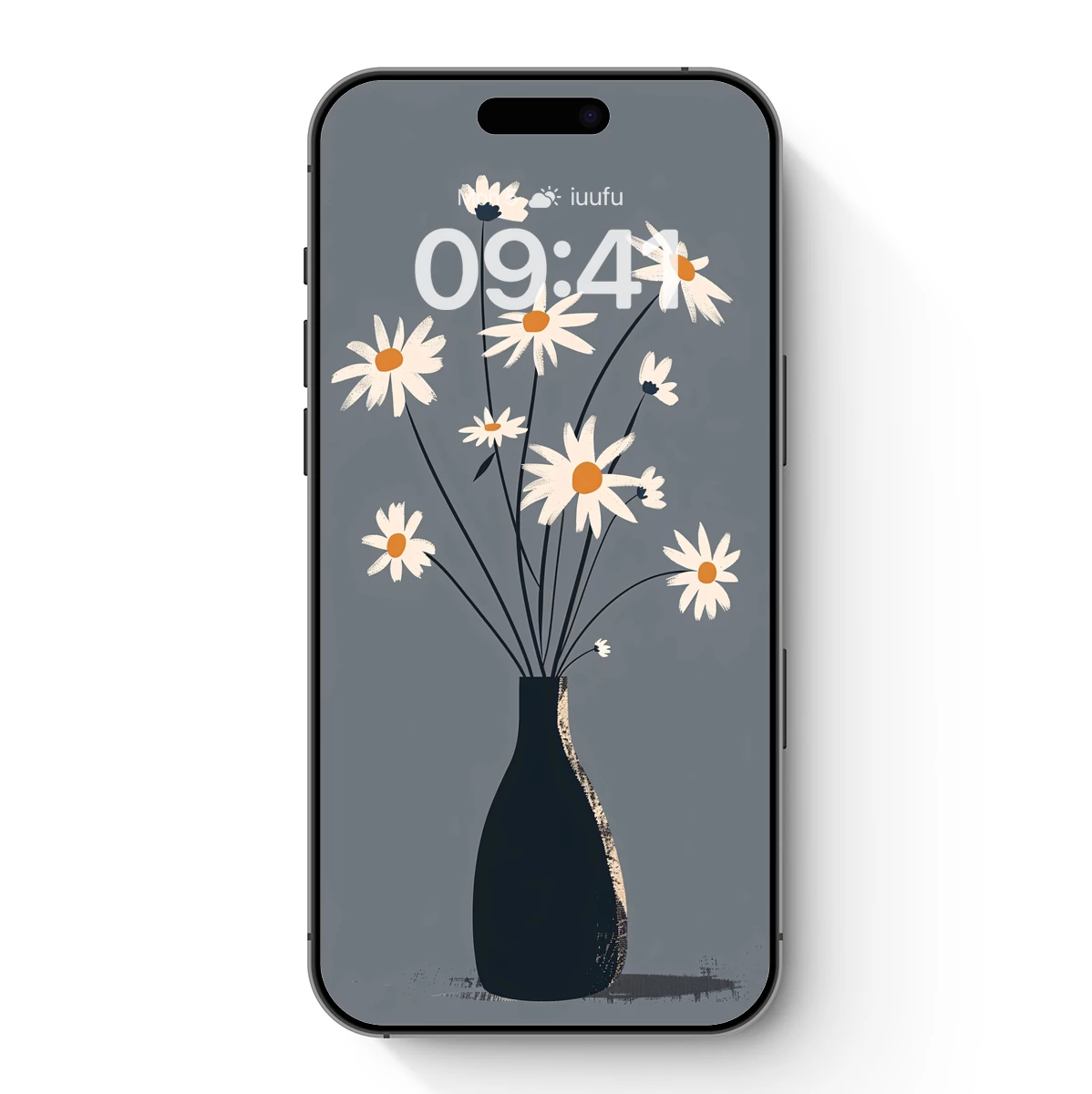 Elegant Daisies in Midnight Vase