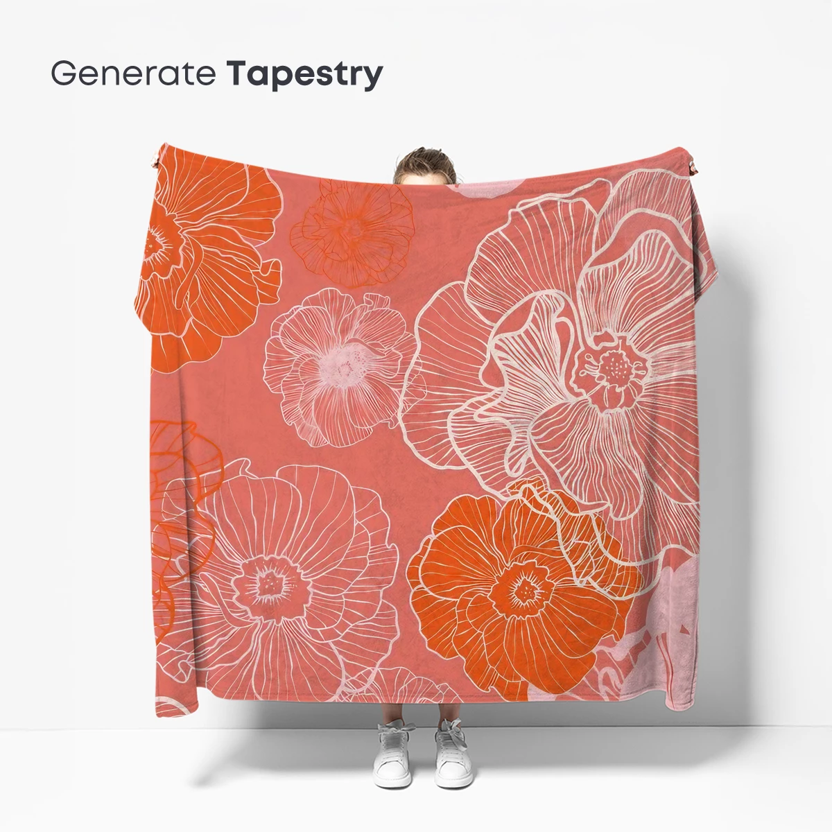 Coral Bloom Symphony: Linework Florals - Image 5