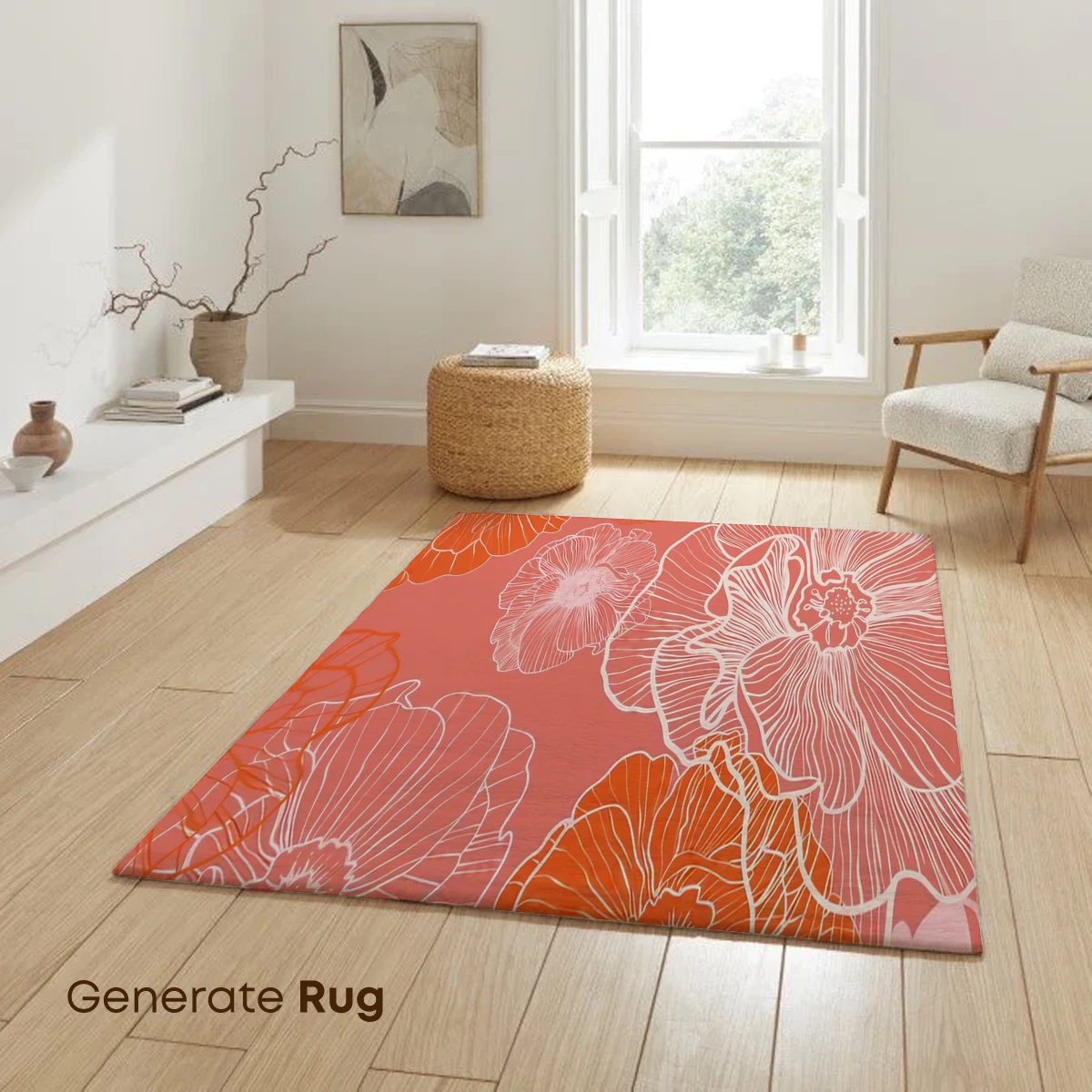 Coral Bloom Symphony: Linework Florals - Image 6