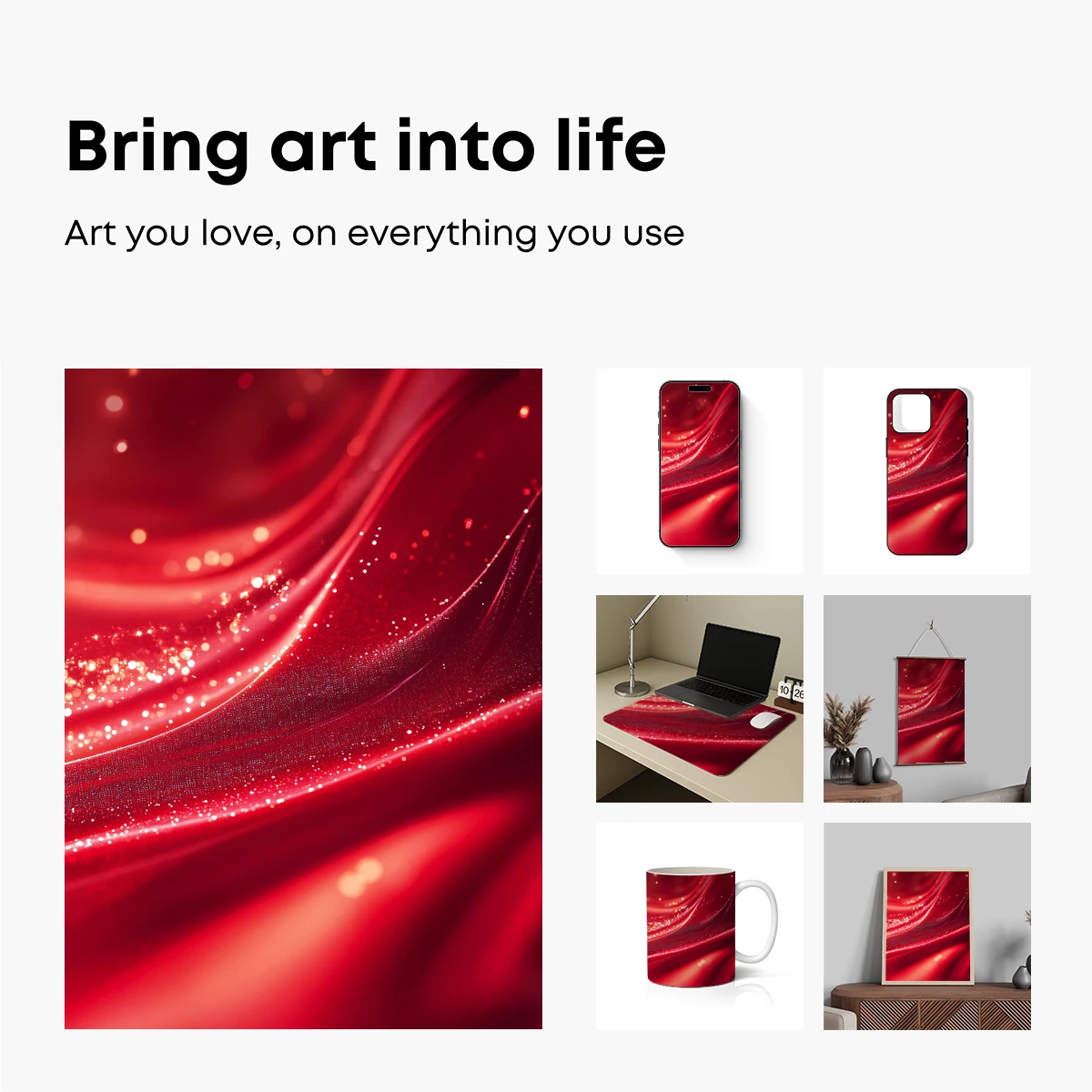 Crimson Waves of Sparkling Elegance - Image 2