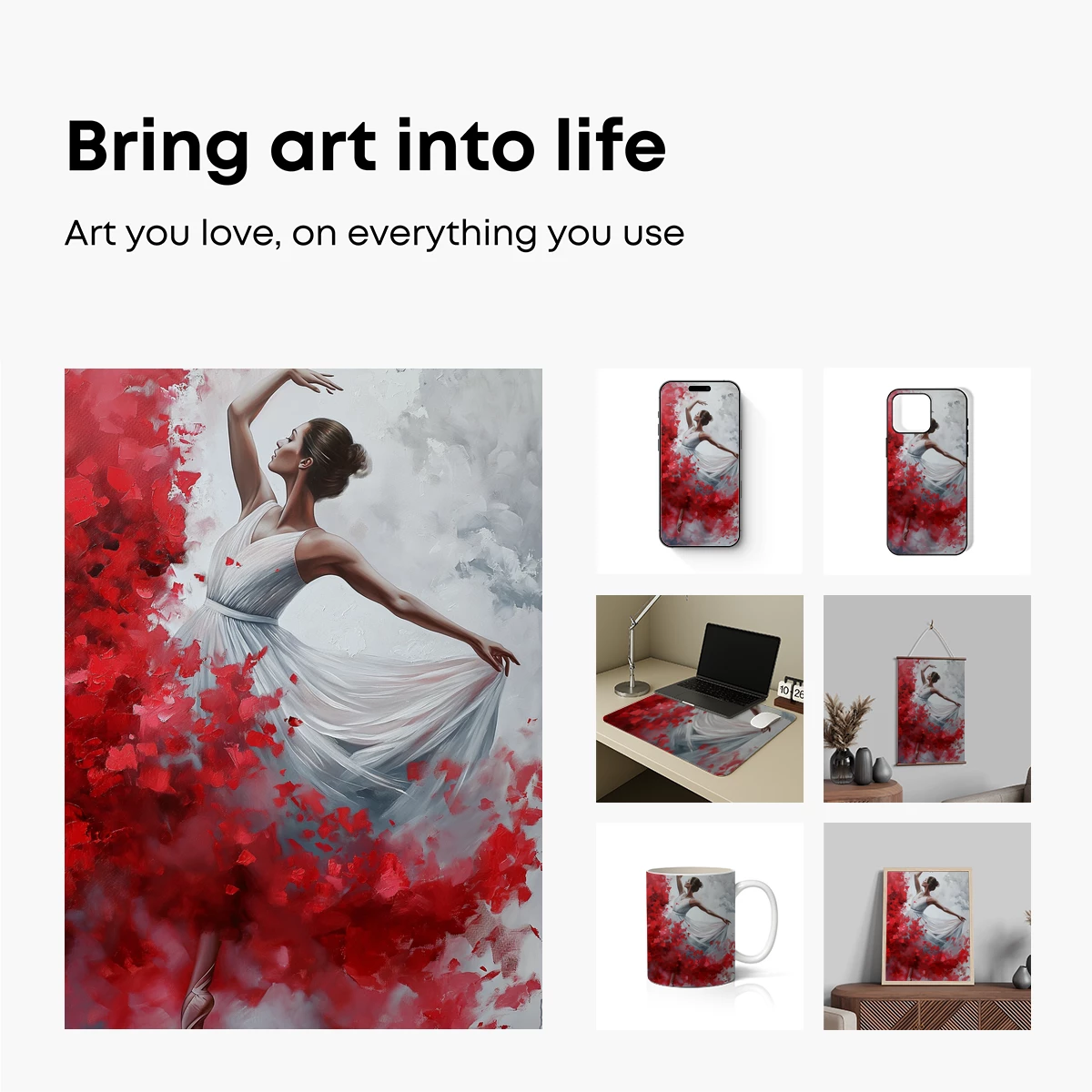 Elegant Ballet in Scarlet Whirlwind - Image 2