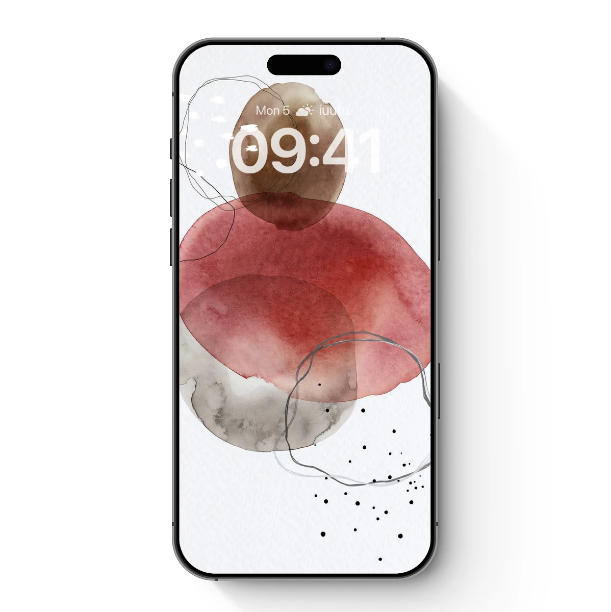 Abstract Watercolor Harmony: Interlocking Circles