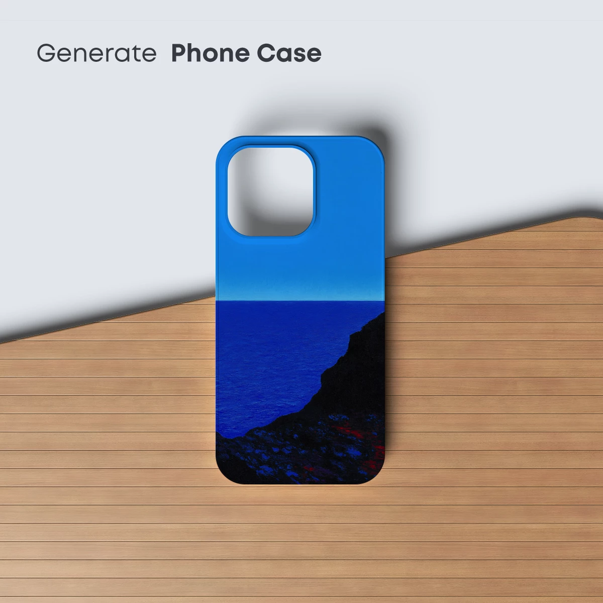 Crimson Crescent Over Abyssal Blue - Image 3