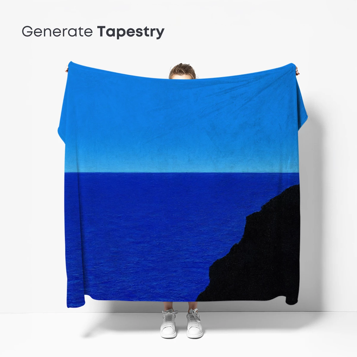 Crimson Crescent Over Abyssal Blue - Image 5