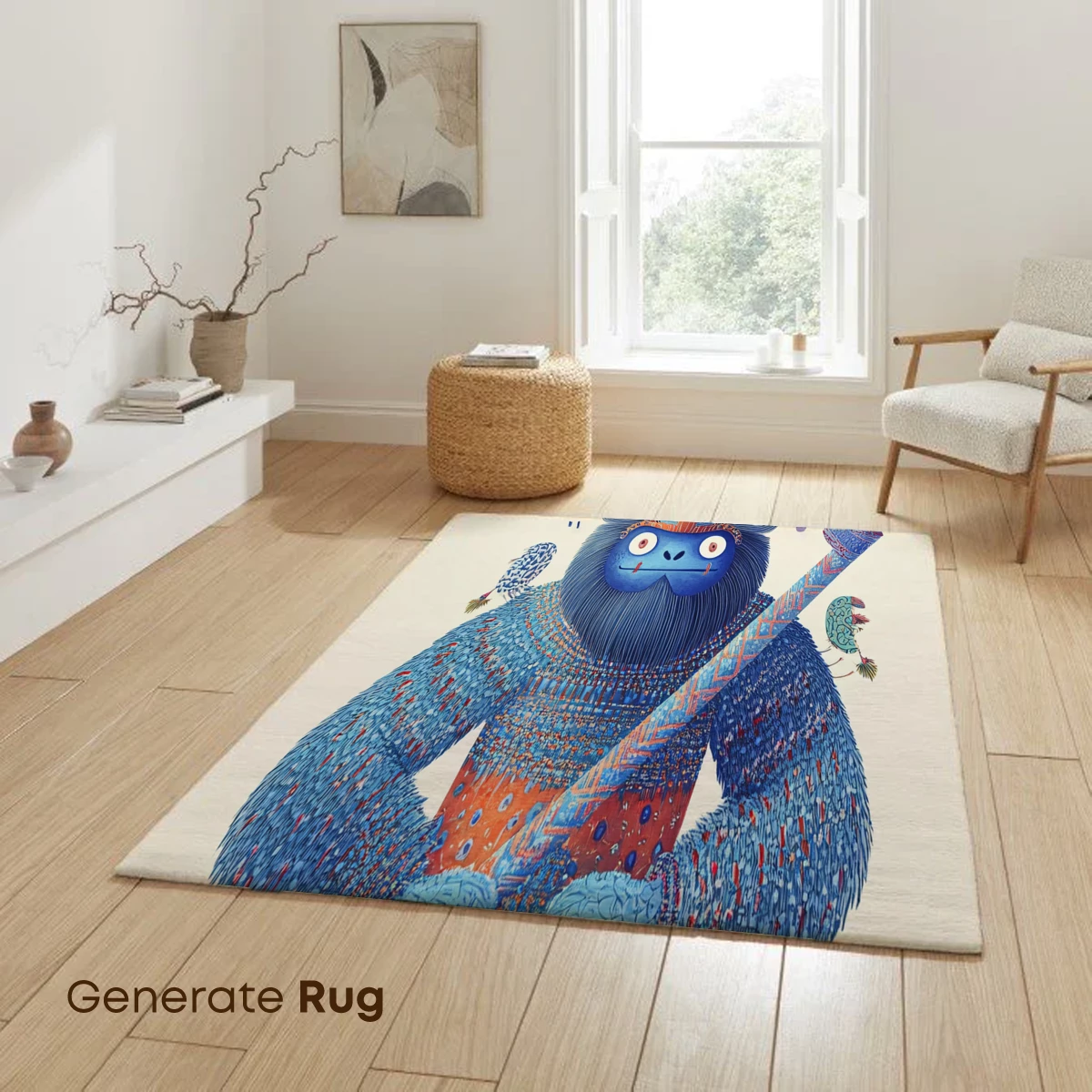 Blue Beast Warrior: Mythical Folklore Art - Image 6