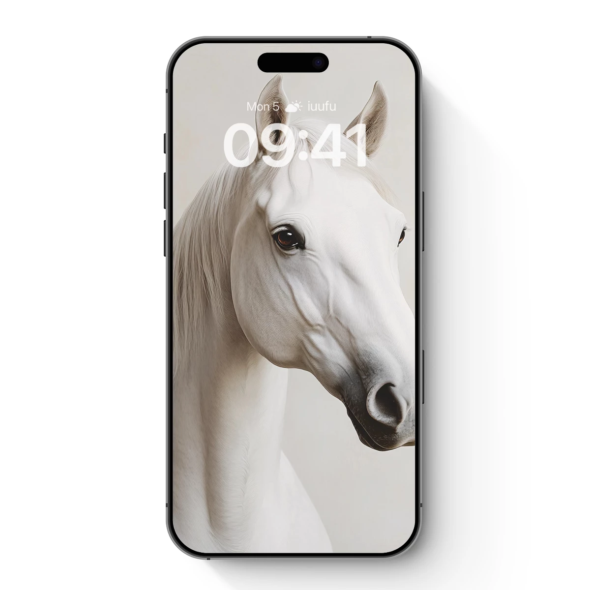 Elegant White Stallion: A Study in Serenity