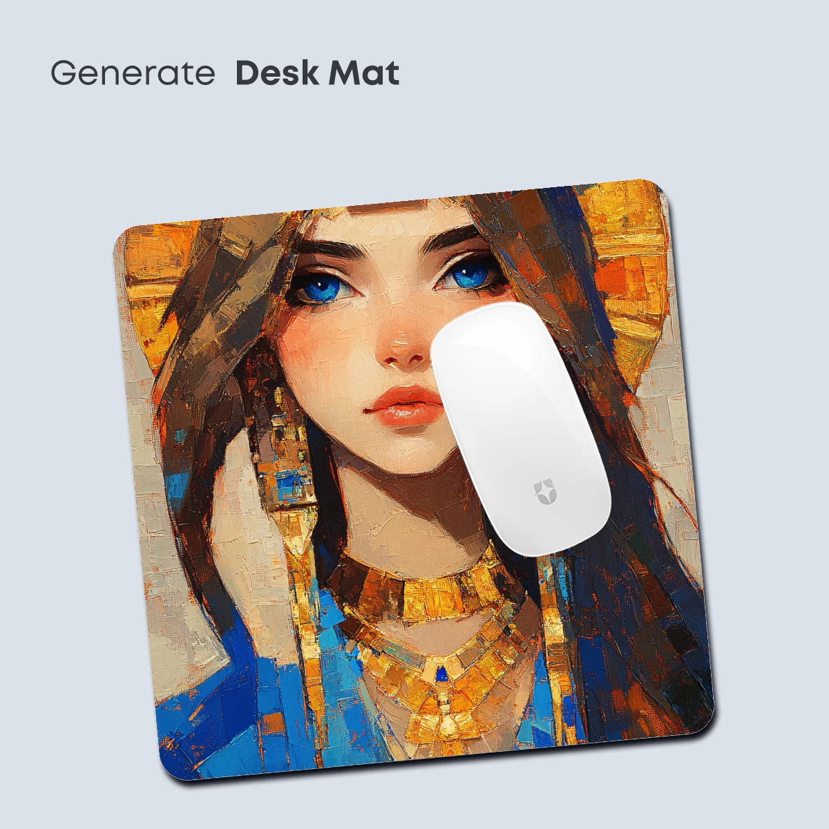 Eternal Pharaoh: Mosaic Majesty in Blue and Gold - Image 4