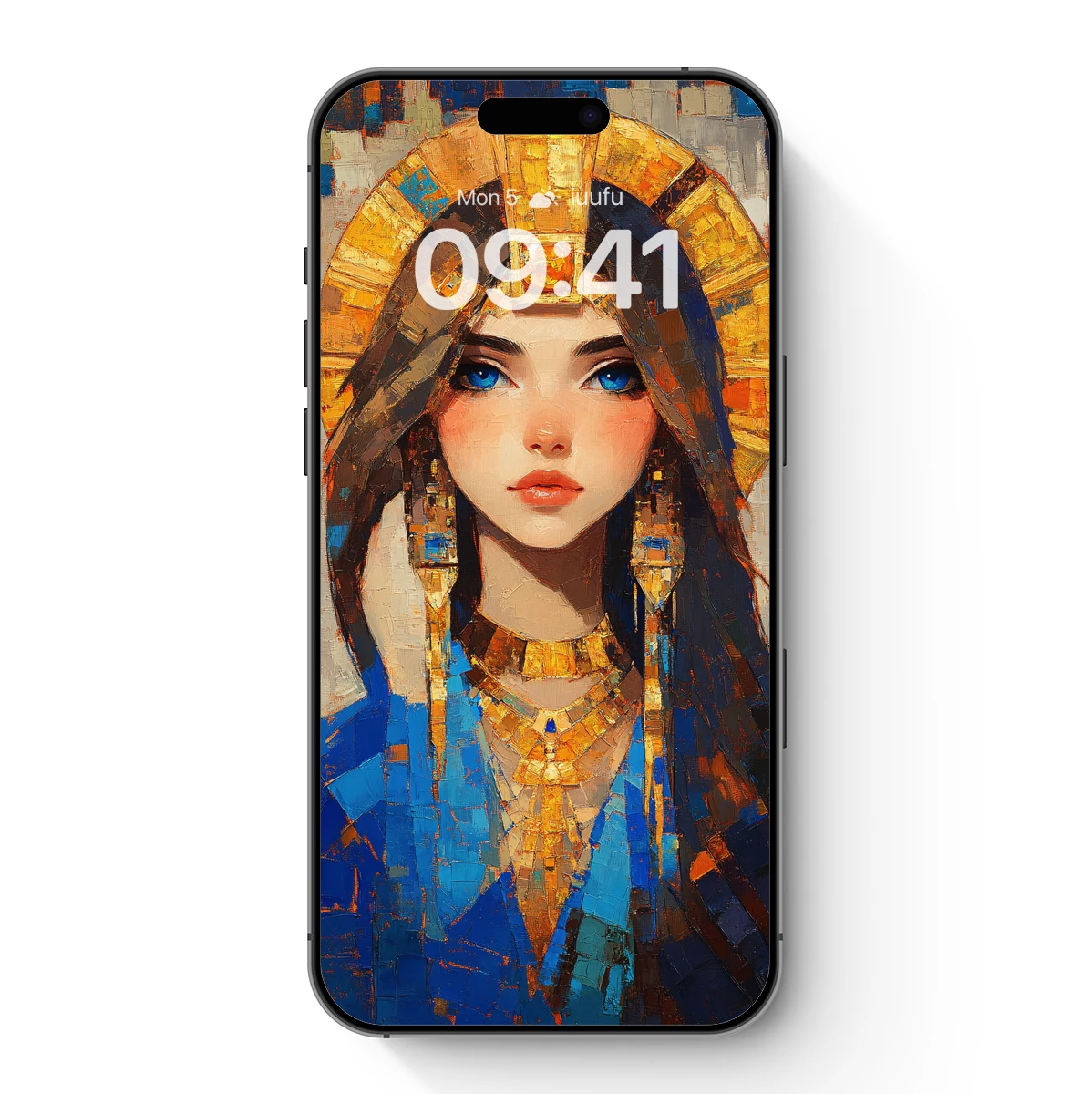 Eternal Pharaoh: Mosaic Majesty in Blue and Gold