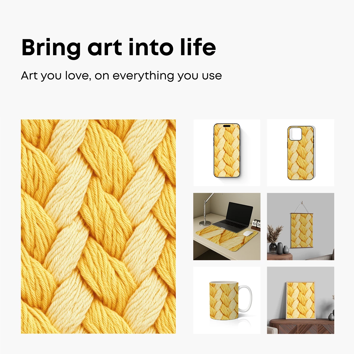 Golden Braided Texture Symphony - Image 2