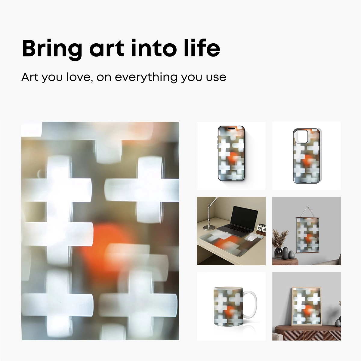 Blurred Crosses: A Study in Light and Form - Image 2