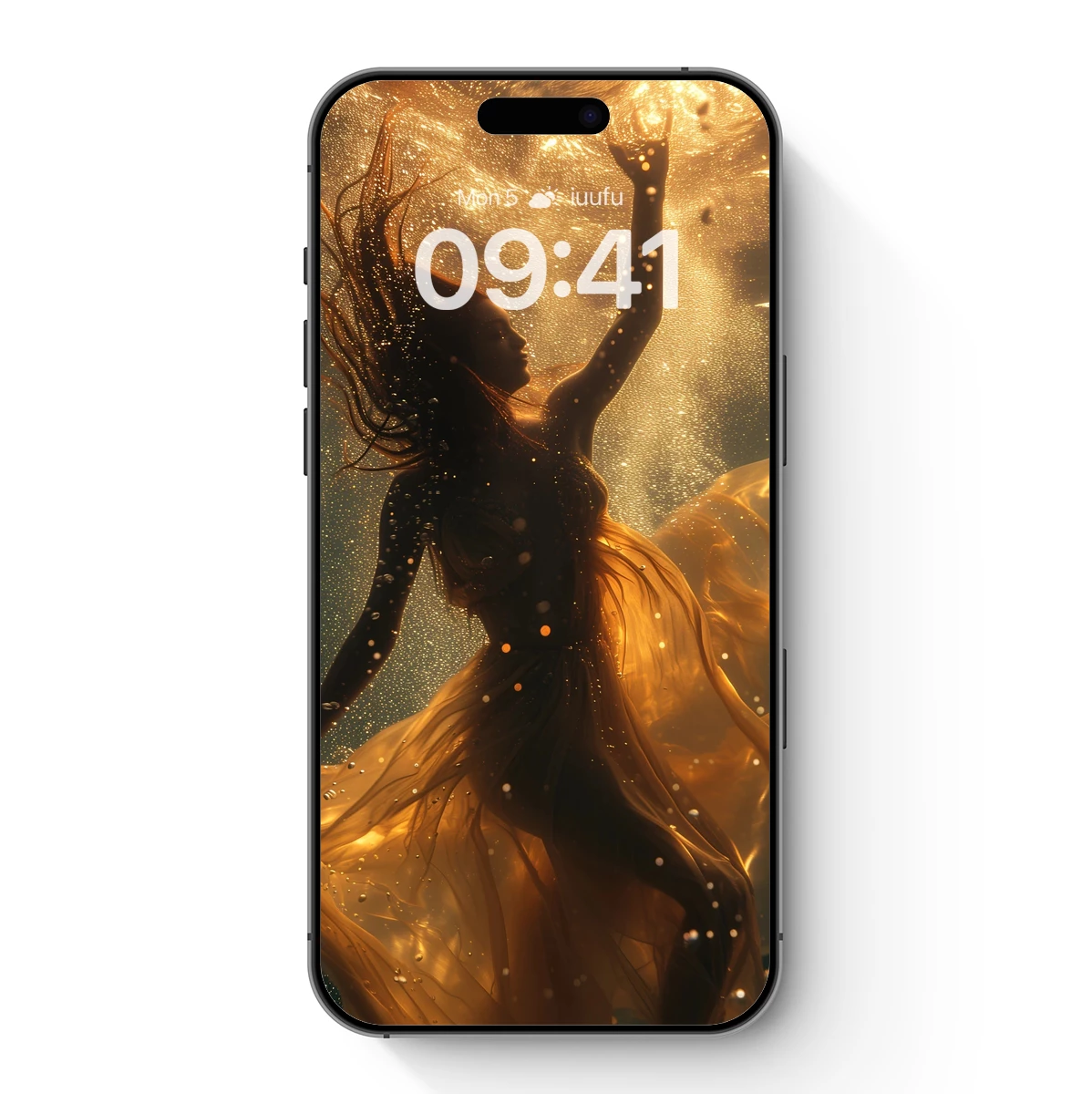 Golden Mermaid in Sunlit Depths