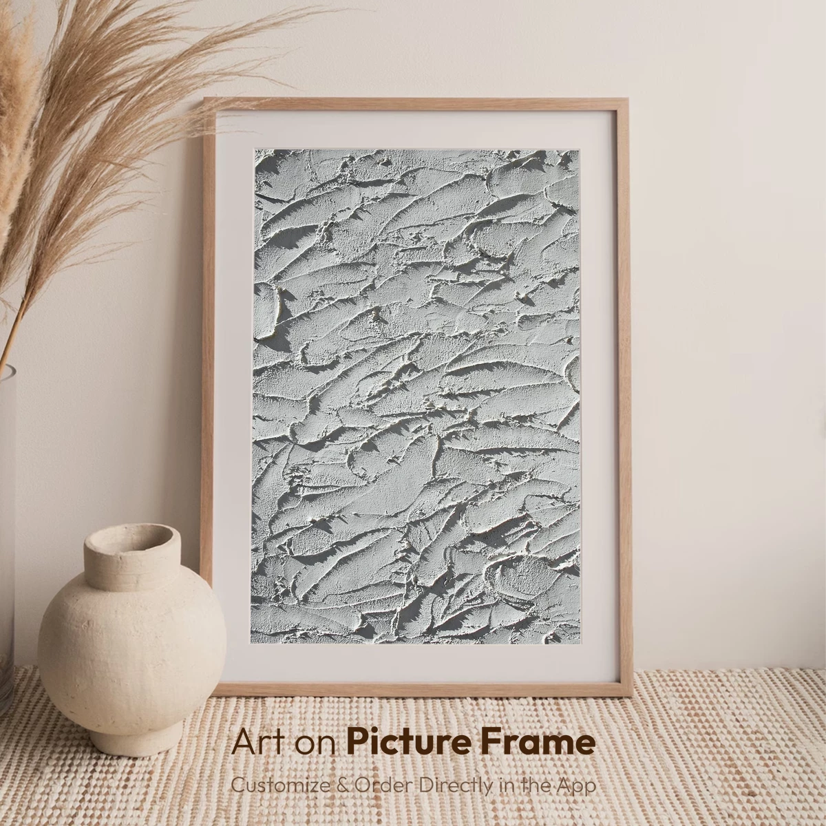 Eternal Snow Whispers: Textured Winter Canvas - Image 7