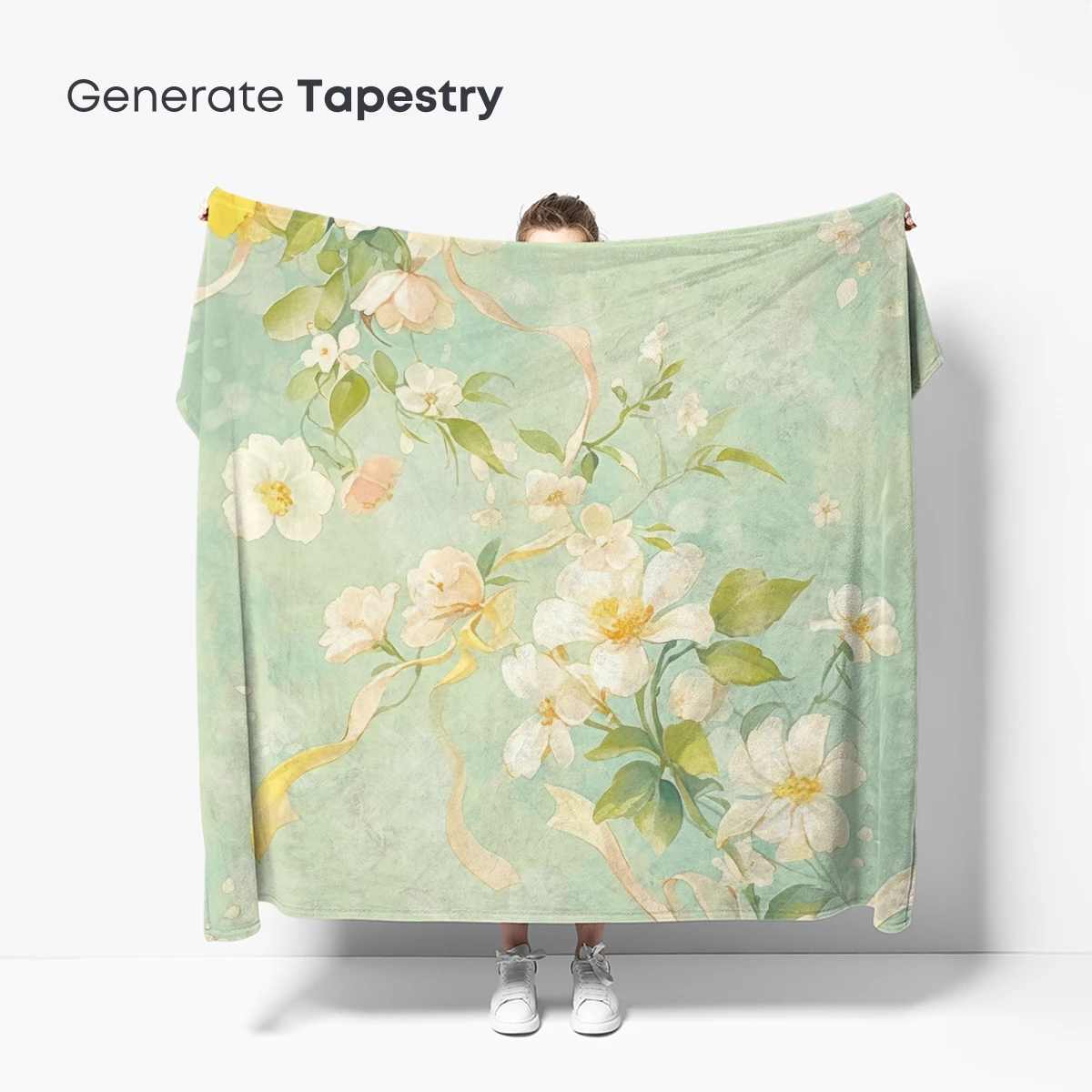 Ethereal Blossoms: Ribbon-Tied Floral Fantasy - Image 5