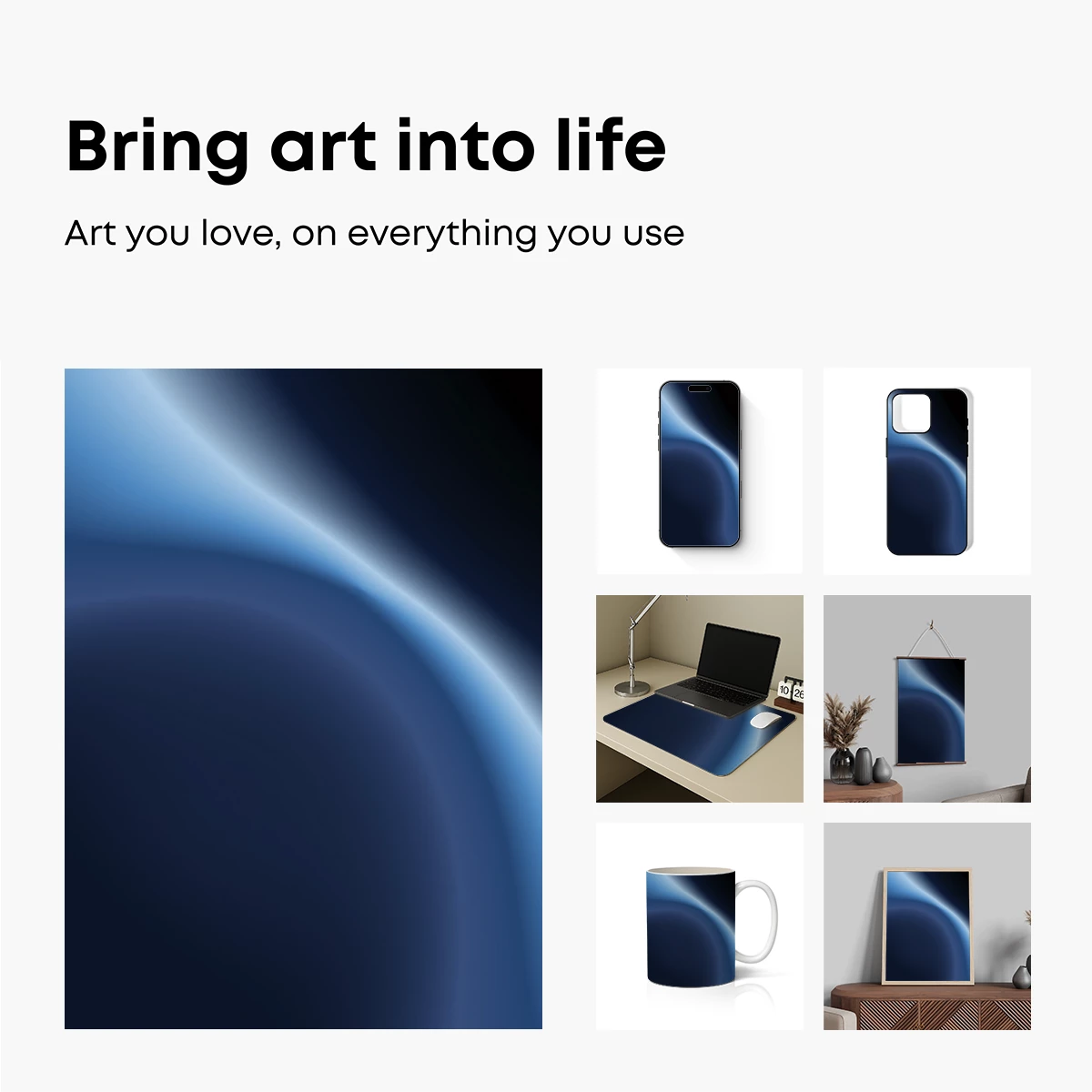 Ethereal Blue Horizon: A Symphony of Light and Shadow - Image 2