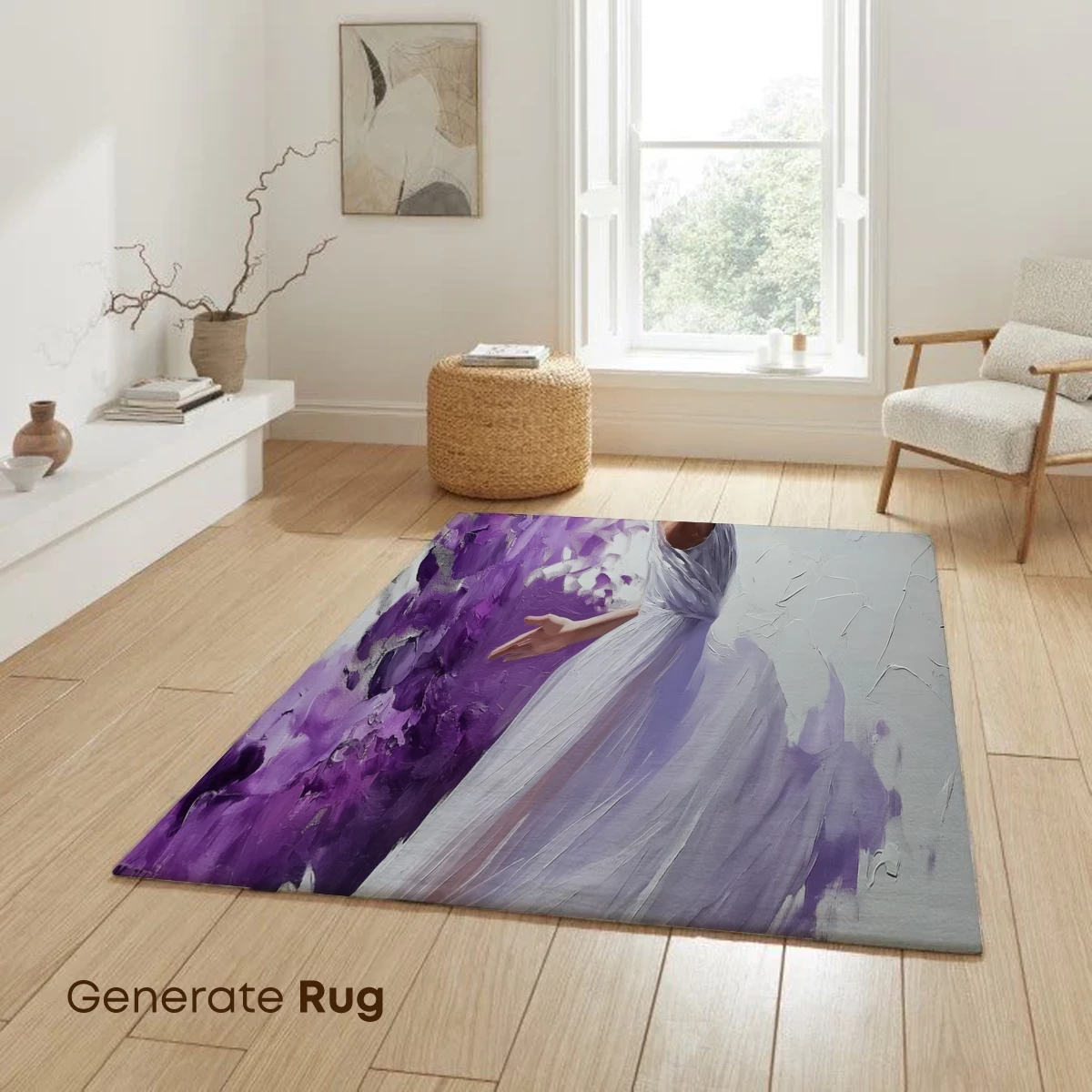 Ethereal Ballet: Purple Brushstrokes in Motion - Image 6