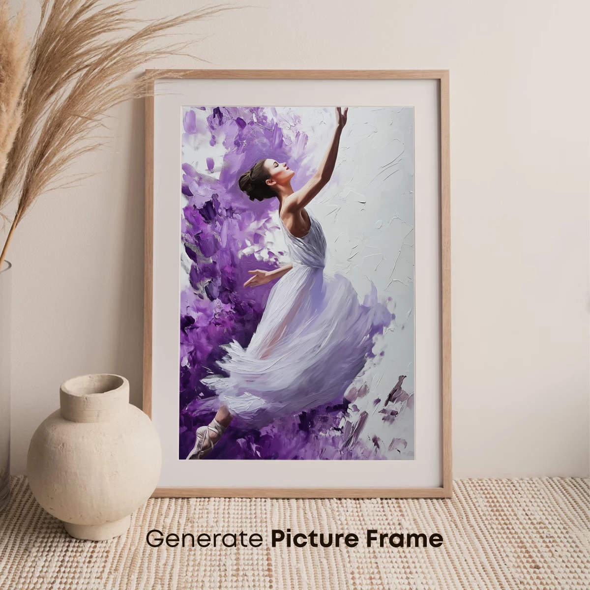 Ethereal Ballet: Purple Brushstrokes in Motion - Image 7