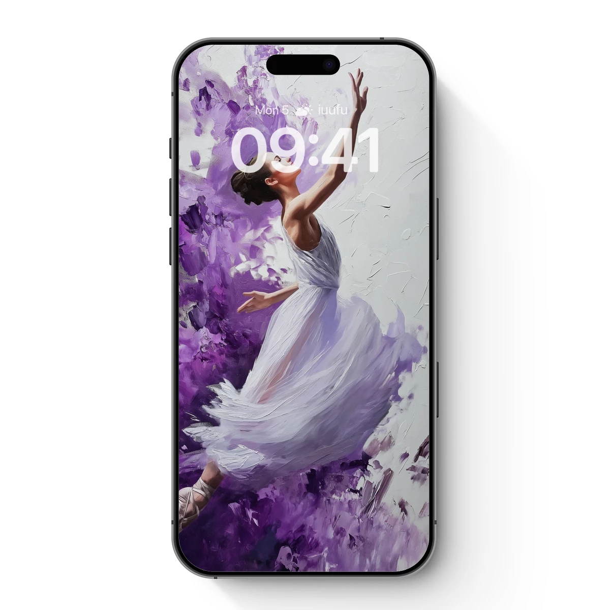 Ethereal Ballet: Purple Brushstrokes in Motion