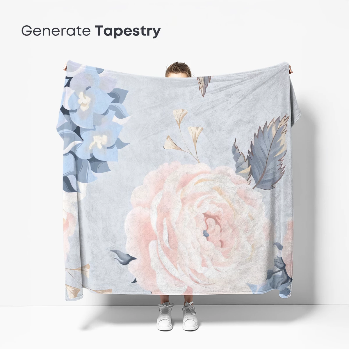 Ethereal Bloom: Soft Rose Amidst Hydrangeas - Image 5