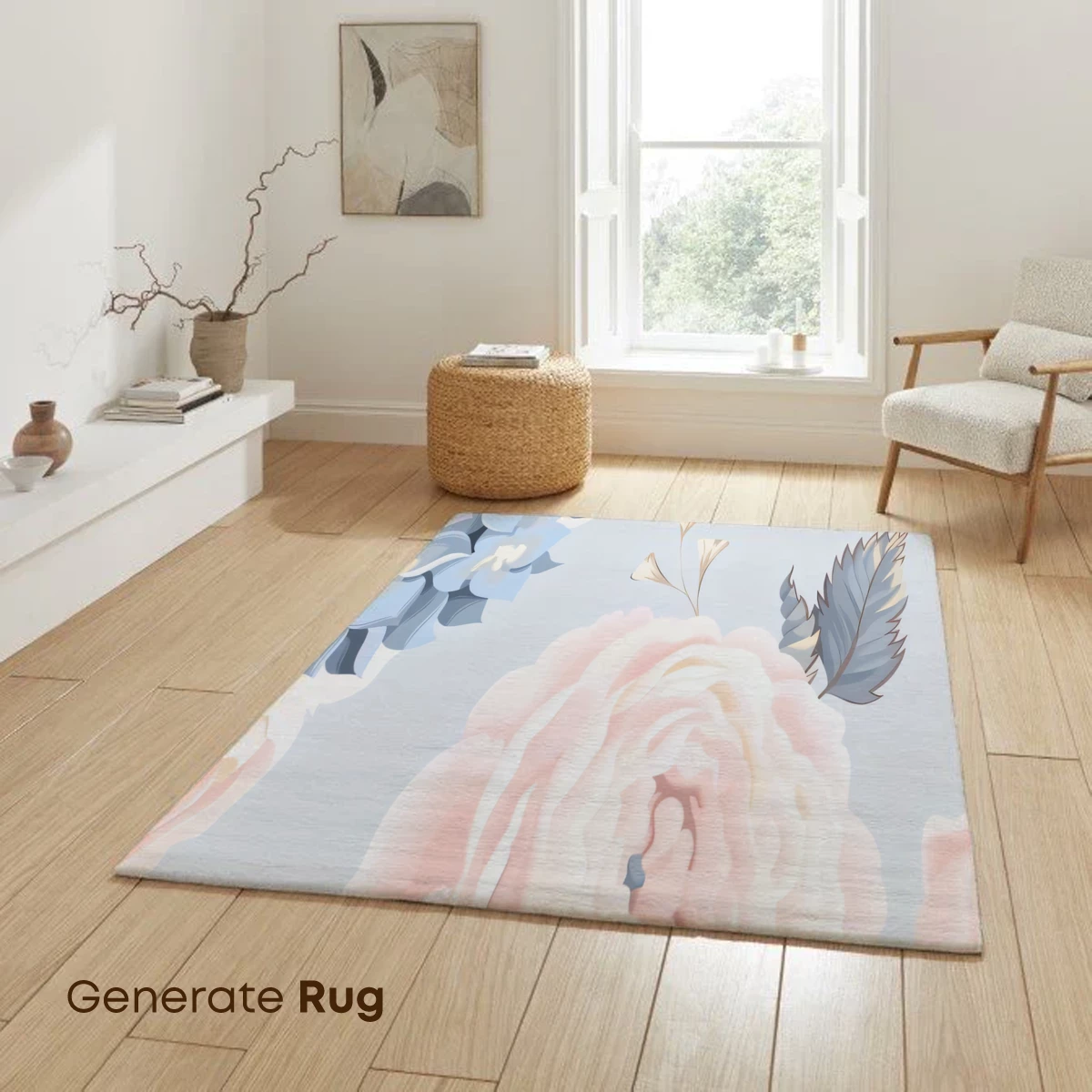 Ethereal Bloom: Soft Rose Amidst Hydrangeas - Image 6