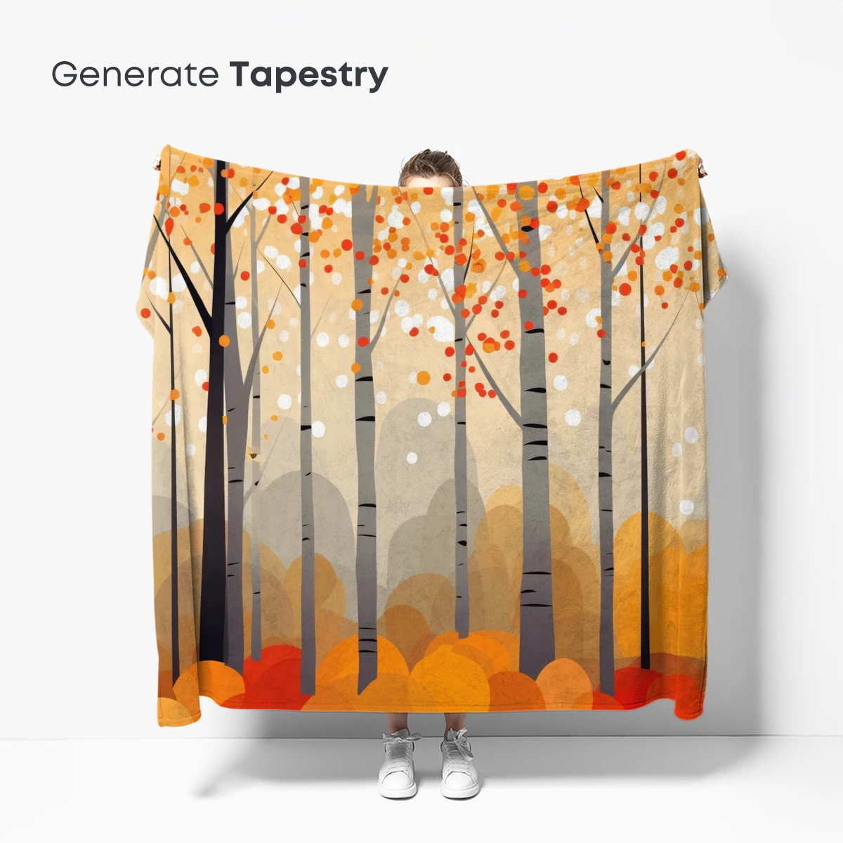 Autumn Birch Symphony: Vibrant Forest Canopy - Image 5